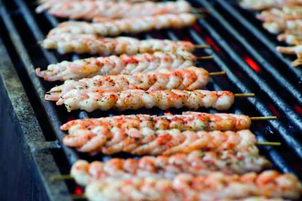Garnalen Fort bij Vechten Garnalen op BBQ Fort bij Vechten